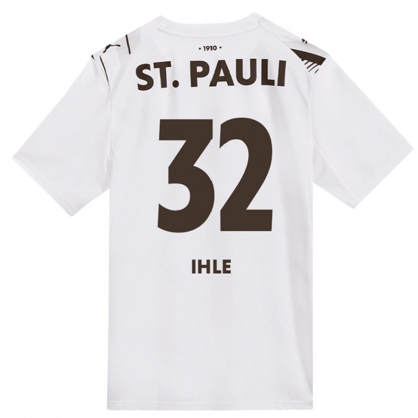 Danxen Kinderen Friederike Ihle #32 Cafe Wit Rood Uitshirt Uittenue 2026/27 T-Shirt
