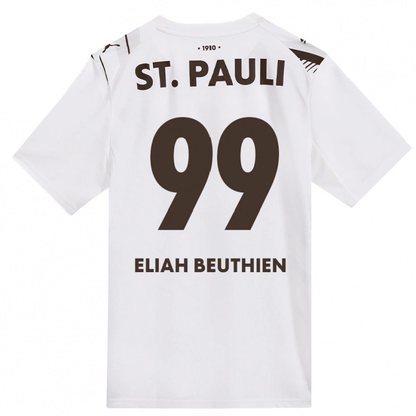 Danxen Kinderen Jaron Eliah Beuthien #99 Cafe Wit Rood Uitshirt Uittenue 2026/27 T-Shirt