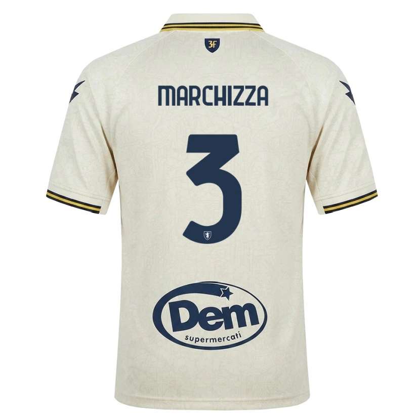 Danxen Kinderen Riccardo Marchizza #3 Oldlace Geel Zwart Uitshirt Uittenue 2026/27 T-Shirt
