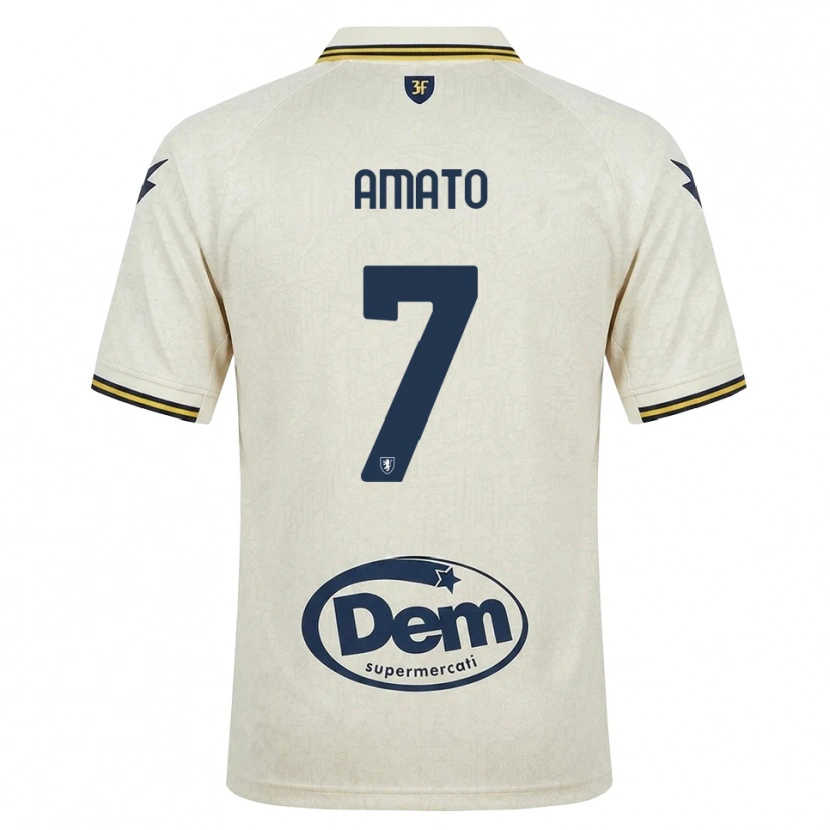 Danxen Kinderen Leonardo Amato #7 Oldlace Geel Zwart Uitshirt Uittenue 2026/27 T-Shirt