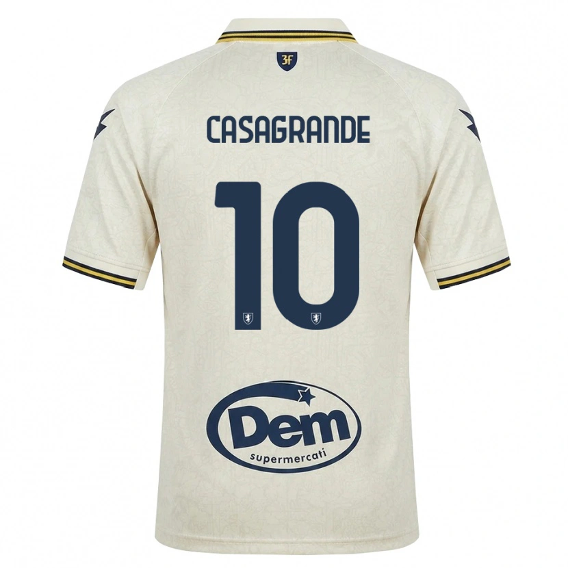Danxen Kinderen Gianfilippo Casagrande #10 Oldlace Geel Zwart Uitshirt Uittenue 2026/27 T-Shirt