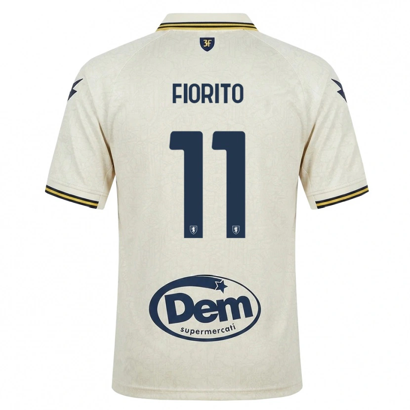 Danxen Kinderen Loris Fiorito #11 Oldlace Geel Zwart Uitshirt Uittenue 2026/27 T-Shirt
