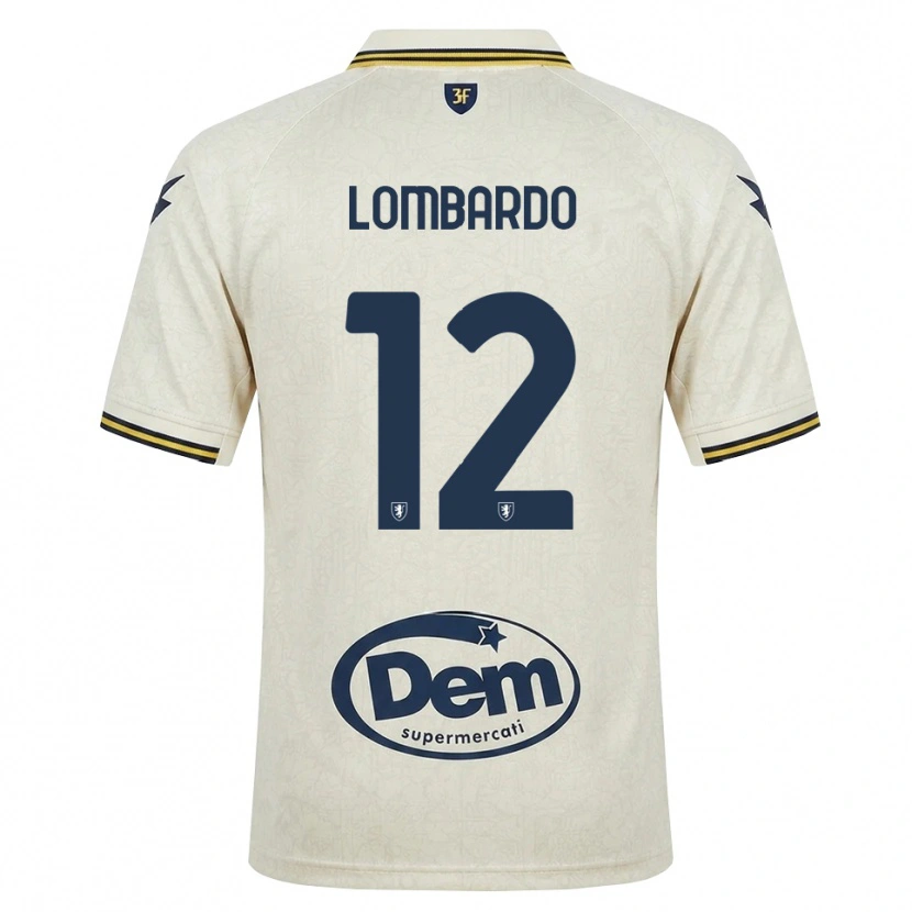 Danxen Kinderen Alessandro Lombardo #12 Oldlace Geel Zwart Uitshirt Uittenue 2026/27 T-Shirt