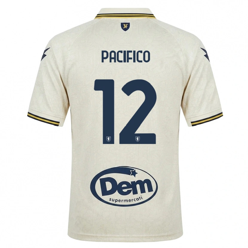 Danxen Kinderen Federico Pacifico #12 Oldlace Geel Zwart Uitshirt Uittenue 2026/27 T-Shirt