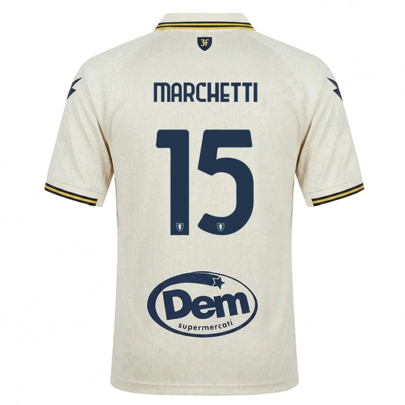 Danxen Kinderen Matteo Marchetti #15 Oldlace Geel Zwart Uitshirt Uittenue 2026/27 T-Shirt