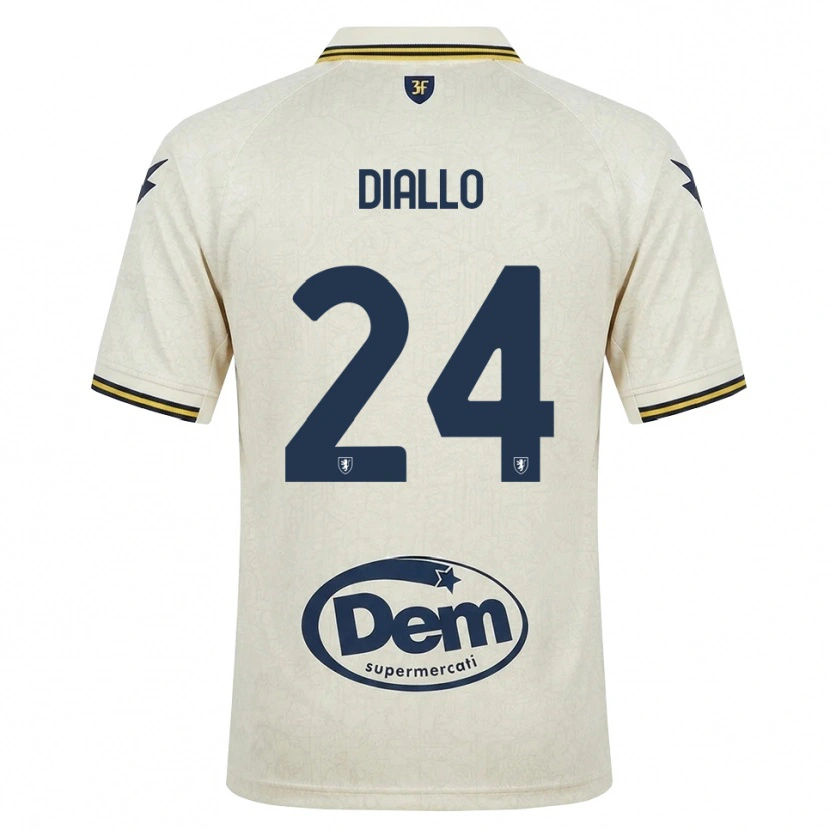 Danxen Kinderen Abdoul Diallo #24 Oldlace Geel Zwart Uitshirt Uittenue 2026/27 T-Shirt