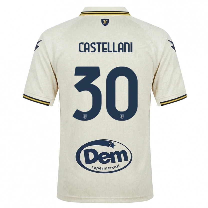 Danxen Kinderen Andrea Castellani #30 Oldlace Geel Zwart Uitshirt Uittenue 2026/27 T-Shirt