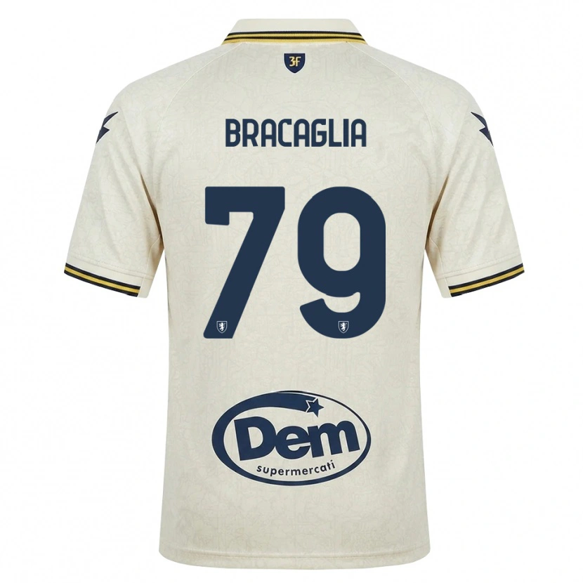 Danxen Kinderen Gabriele Bracaglia #79 Oldlace Geel Zwart Uitshirt Uittenue 2026/27 T-Shirt