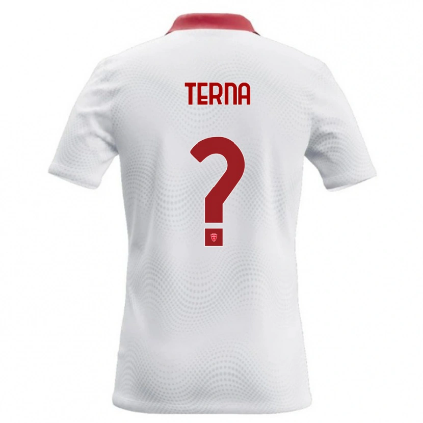 Danxen Kinderen Alessandro Terna #0 Wit Rood Uitshirt Uittenue 2026/27 T-Shirt