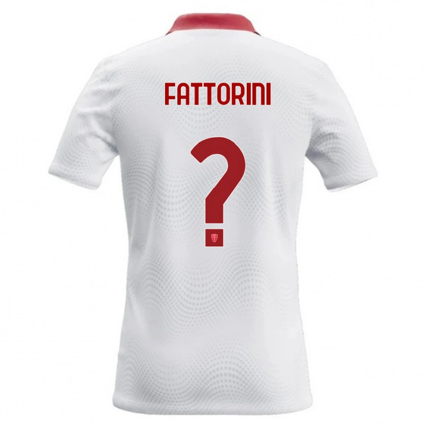 Danxen Kinderen Diego Fattorini #0 Wit Rood Uitshirt Uittenue 2026/27 T-Shirt