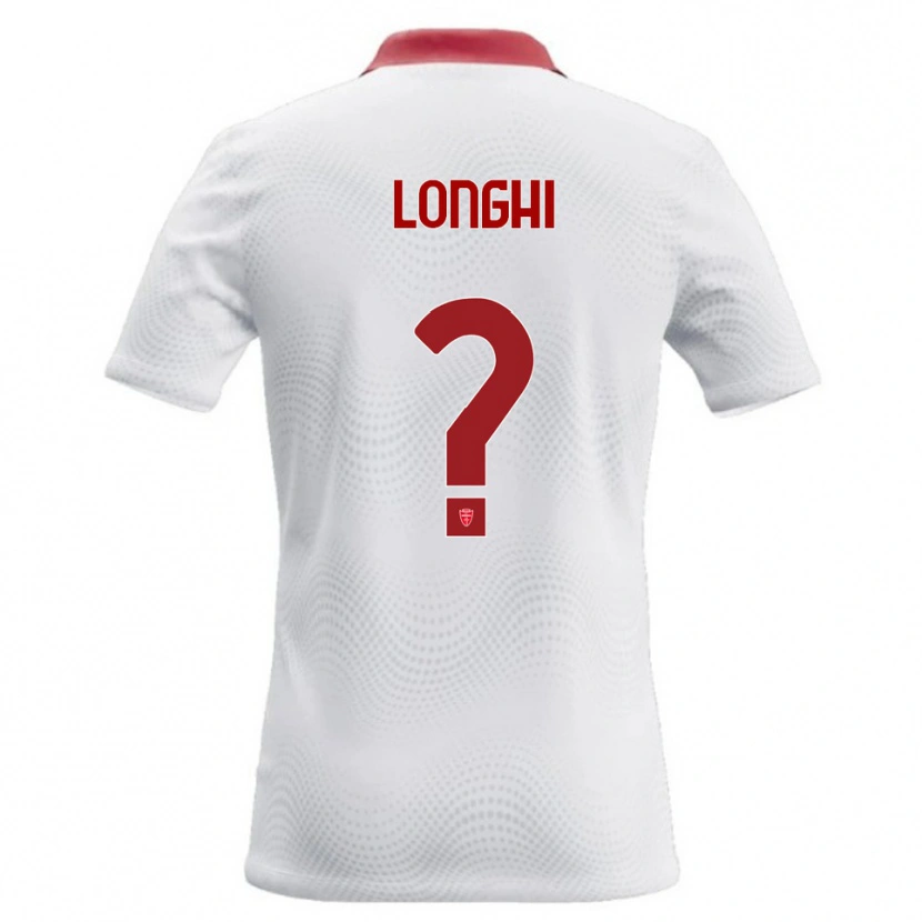 Danxen Kinderen Simone Longhi #0 Wit Rood Uitshirt Uittenue 2026/27 T-Shirt