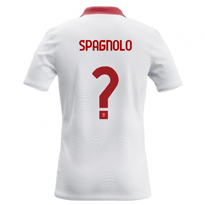 Danxen Kinderen Alberto Spagnolo #0 Wit Rood Uitshirt Uittenue 2026/27 T-Shirt