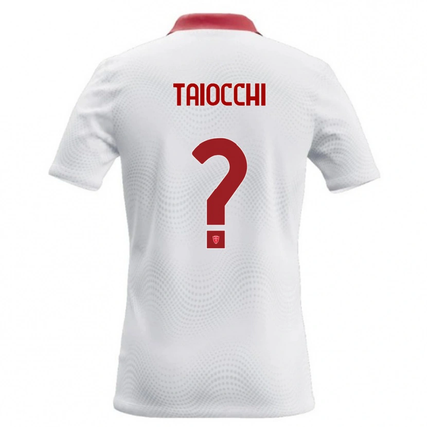 Danxen Kinderen Federico Taiocchi #0 Wit Rood Uitshirt Uittenue 2026/27 T-Shirt