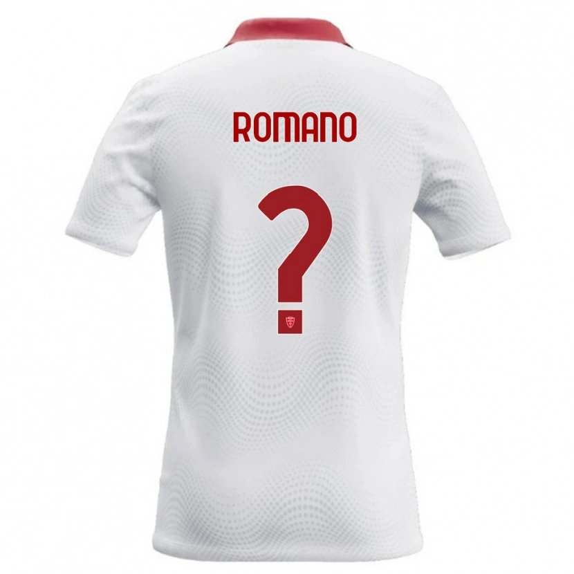 Danxen Kinderen Giuseppe Romano #0 Wit Rood Uitshirt Uittenue 2026/27 T-Shirt