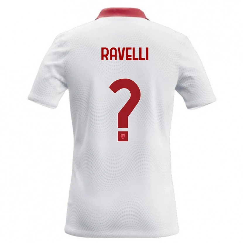 Danxen Kinderen Etienne Ravelli #0 Wit Rood Uitshirt Uittenue 2026/27 T-Shirt