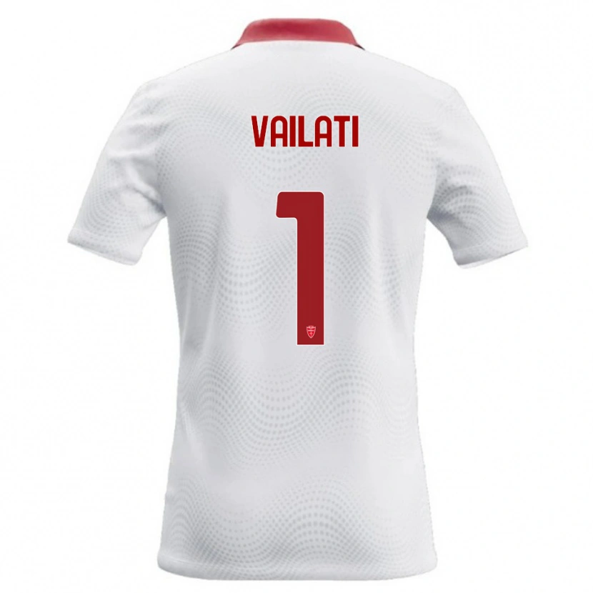 Danxen Kinderen Andrea Vailati #1 Wit Rood Uitshirt Uittenue 2026/27 T-Shirt