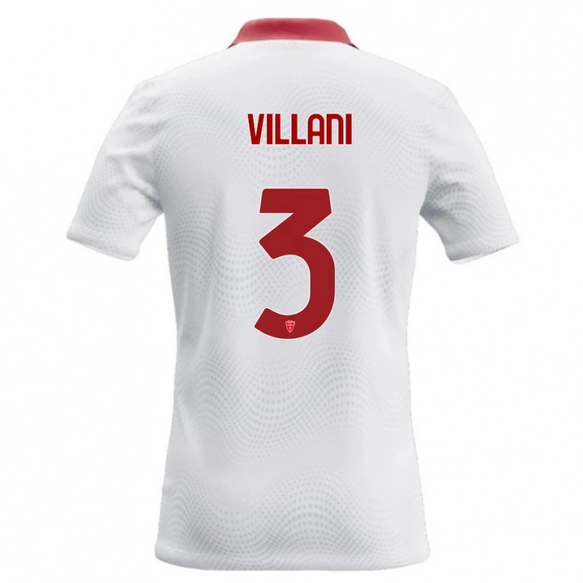 Danxen Kinderen Matteo Villani #3 Wit Rood Uitshirt Uittenue 2026/27 T-Shirt