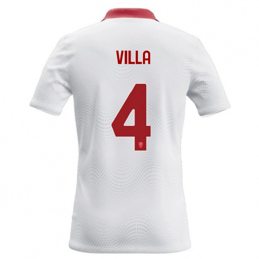 Danxen Kinderen Manuel Villa #4 Wit Rood Uitshirt Uittenue 2026/27 T-Shirt