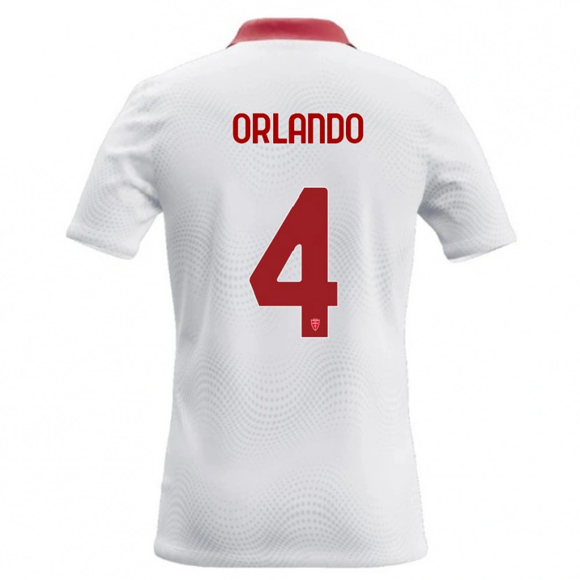 Danxen Kinderen Andrea Orlando #4 Wit Rood Uitshirt Uittenue 2026/27 T-Shirt