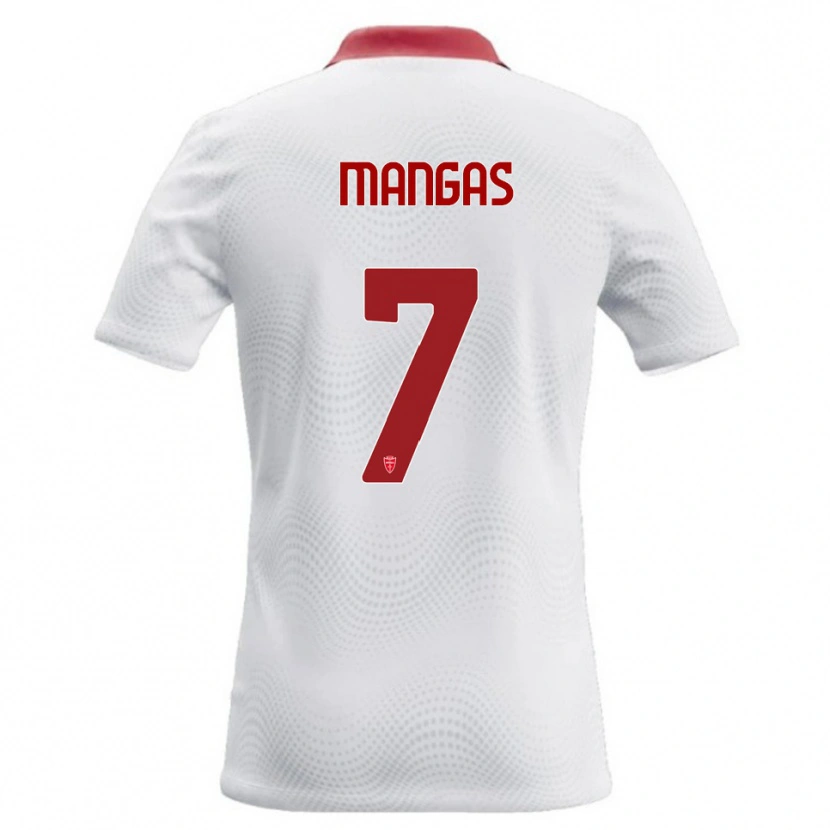 Danxen Kinderen Ricardo Mangas #7 Wit Rood Uitshirt Uittenue 2026/27 T-Shirt