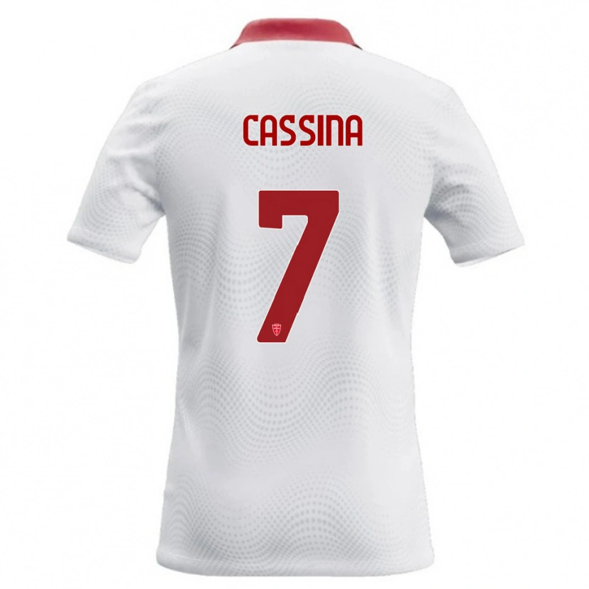 Danxen Kinderen Tommaso Cassina #7 Wit Rood Uitshirt Uittenue 2026/27 T-Shirt