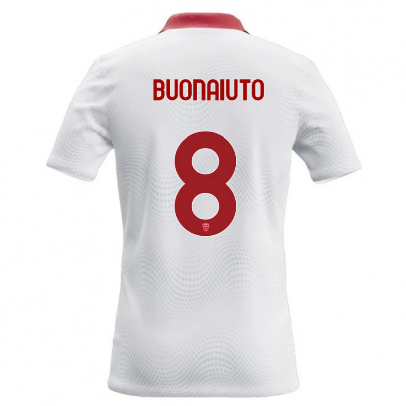 Danxen Kinderen Marco Buonaiuto #8 Wit Rood Uitshirt Uittenue 2026/27 T-Shirt
