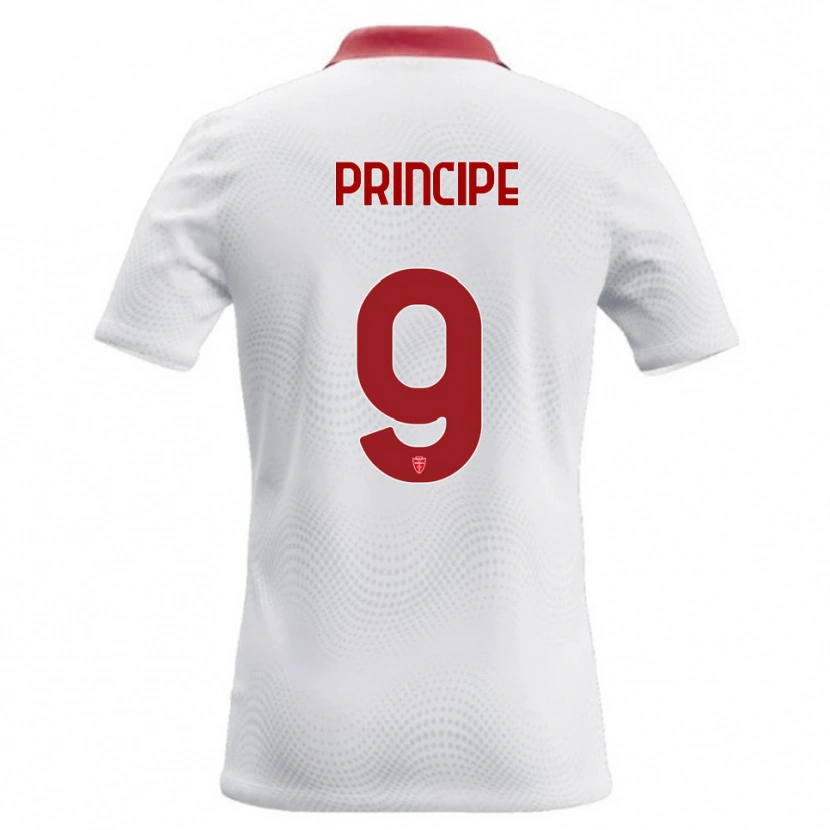 Danxen Kinderen Tommaso Principe #9 Wit Rood Uitshirt Uittenue 2026/27 T-Shirt