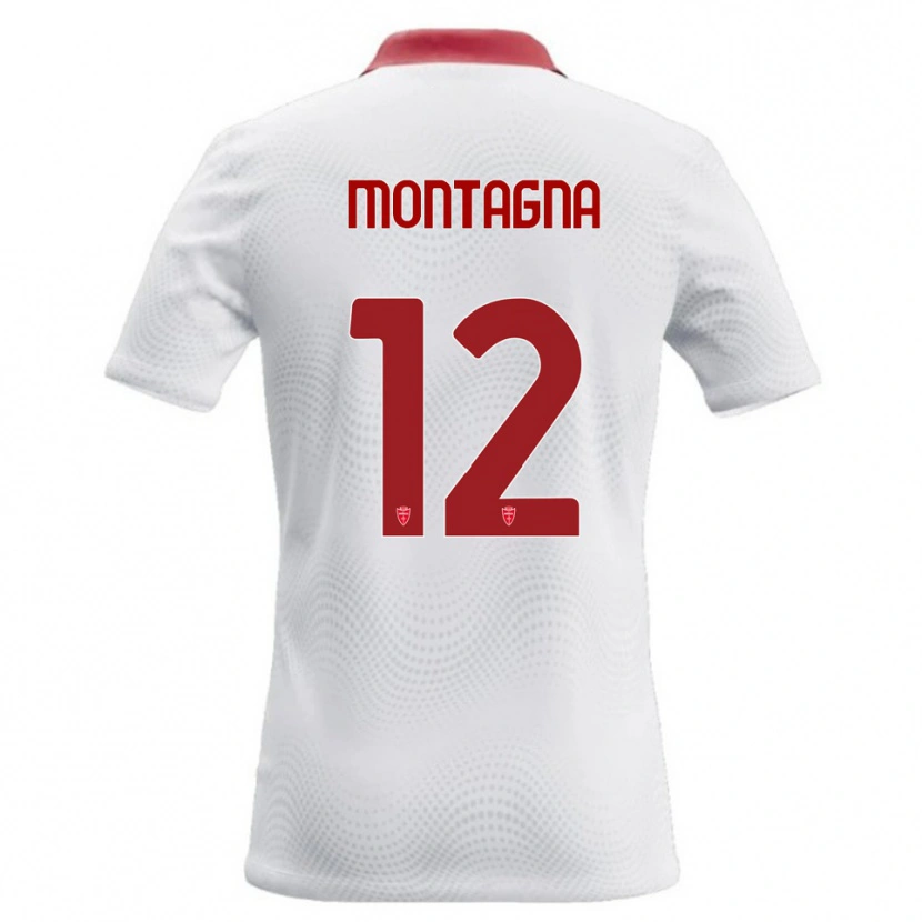 Danxen Kinderen Jacopo Montagna #12 Wit Rood Uitshirt Uittenue 2026/27 T-Shirt