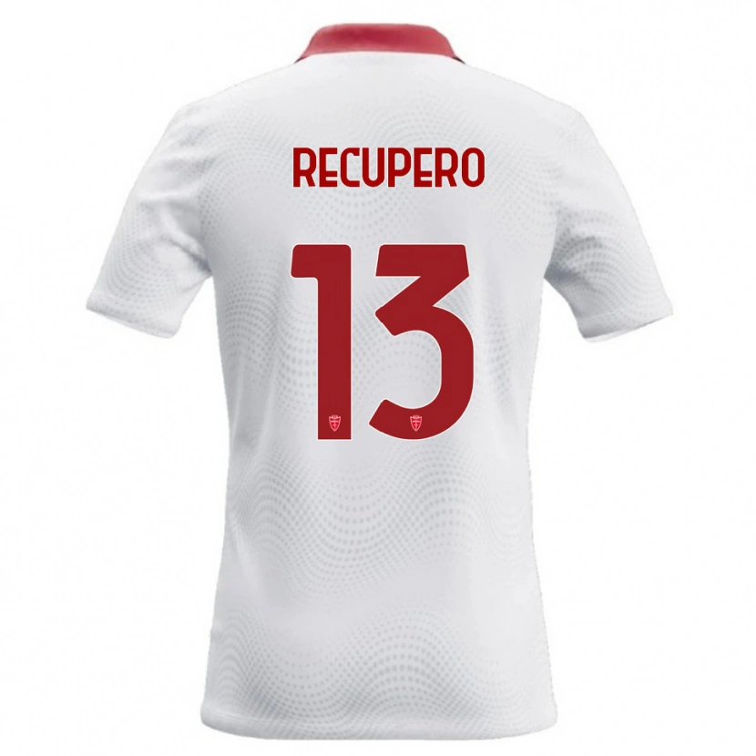 Danxen Kinderen Simone Recupero #13 Wit Rood Uitshirt Uittenue 2026/27 T-Shirt