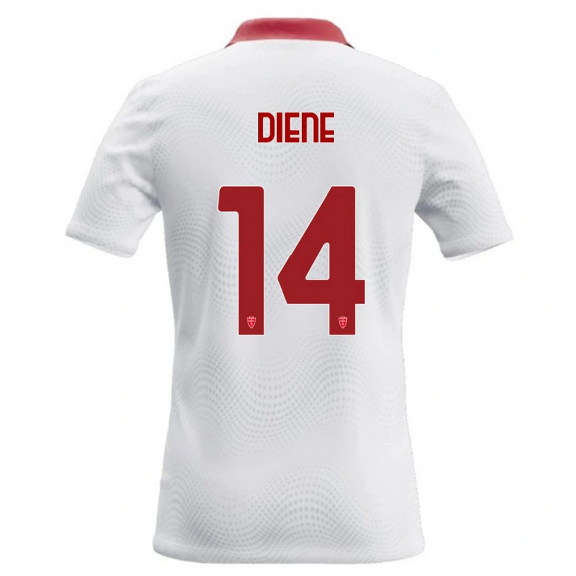 Danxen Kinderen Abdou Diene #14 Wit Rood Uitshirt Uittenue 2026/27 T-Shirt
