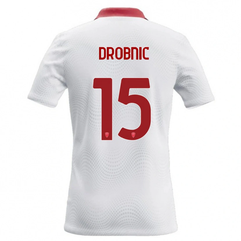 Danxen Kinderen Matic Drobnic #15 Wit Rood Uitshirt Uittenue 2026/27 T-Shirt