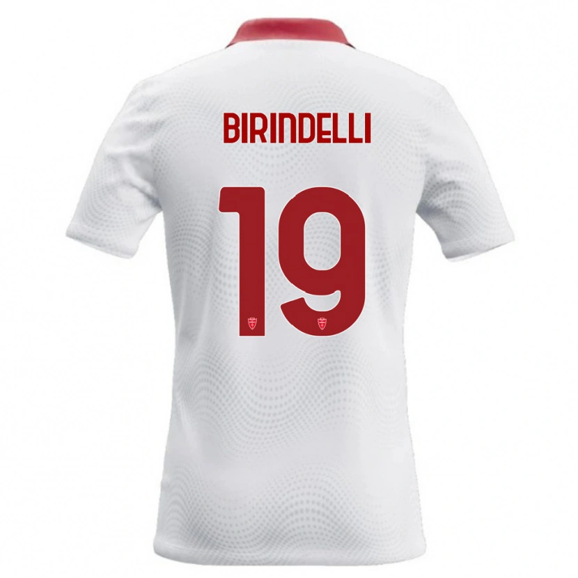 Danxen Kinderen Samuele Birindelli #19 Wit Rood Uitshirt Uittenue 2026/27 T-Shirt