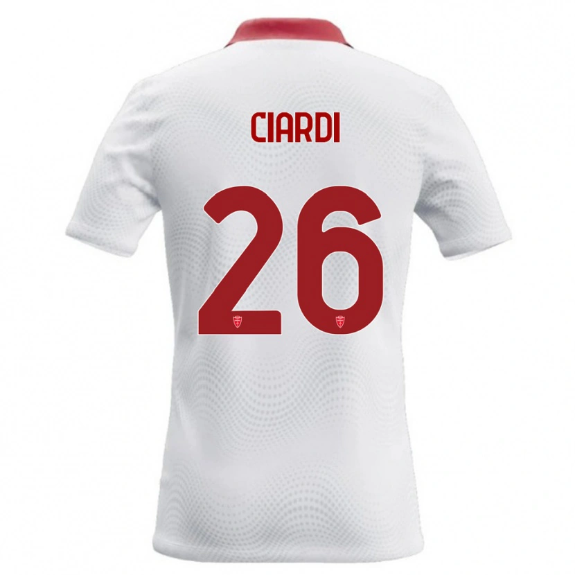 Danxen Kinderen Tommaso Ciardi #26 Wit Rood Uitshirt Uittenue 2026/27 T-Shirt