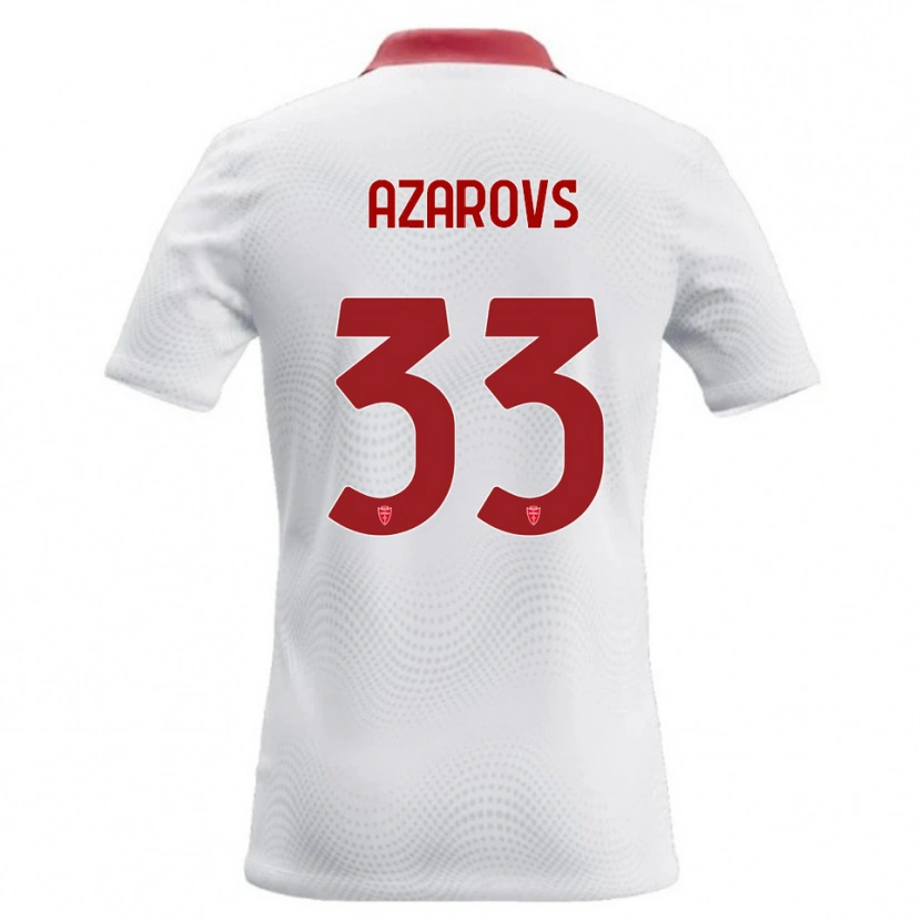 Danxen Kinderen Timurs Azarovs #33 Wit Rood Uitshirt Uittenue 2026/27 T-Shirt