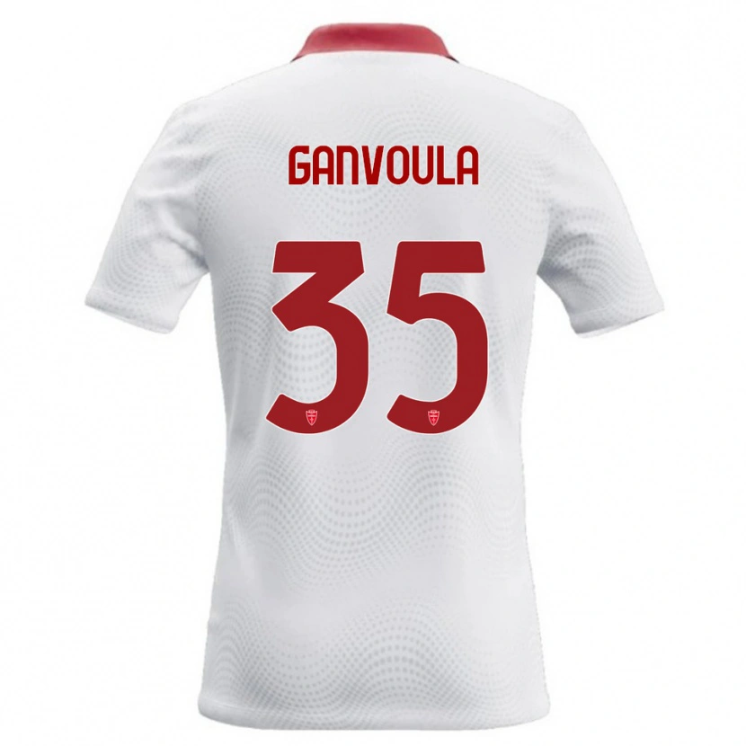 Danxen Kinderen Silvere Ganvoula #35 Wit Rood Uitshirt Uittenue 2026/27 T-Shirt