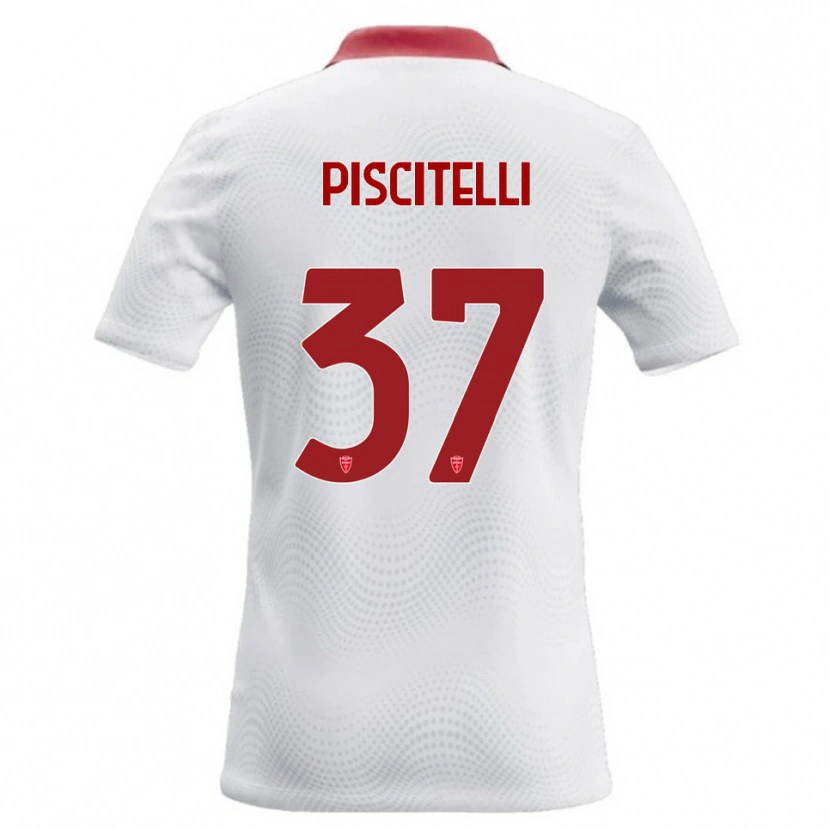 Danxen Kinderen Pasquale Piscitelli #37 Wit Rood Uitshirt Uittenue 2026/27 T-Shirt