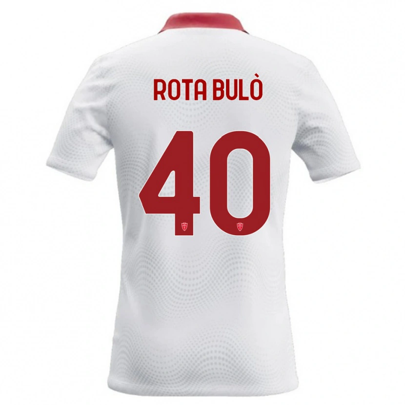 Danxen Kinderen Pietro Rota Bulò #40 Wit Rood Uitshirt Uittenue 2026/27 T-Shirt
