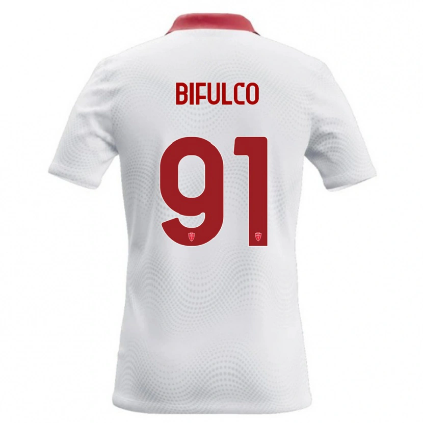 Danxen Kinderen Davide Bifulco #91 Wit Rood Uitshirt Uittenue 2026/27 T-Shirt