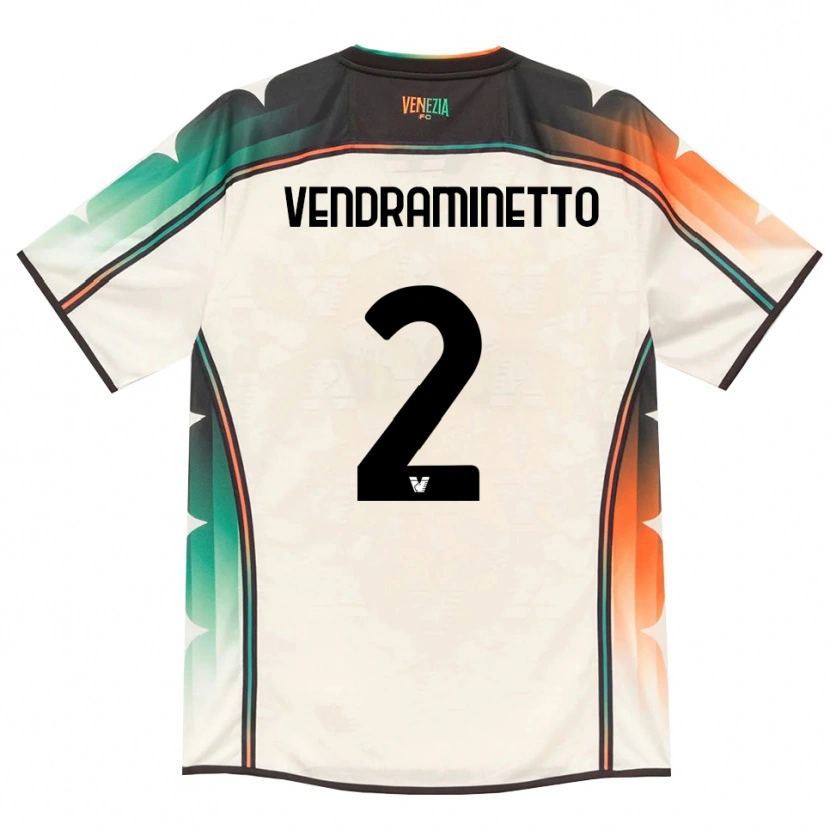 Danxen Kinderen Andrea Vendraminetto #2 Oldlace Oranje Groen Uitshirt Uittenue 2026/27 T-Shirt