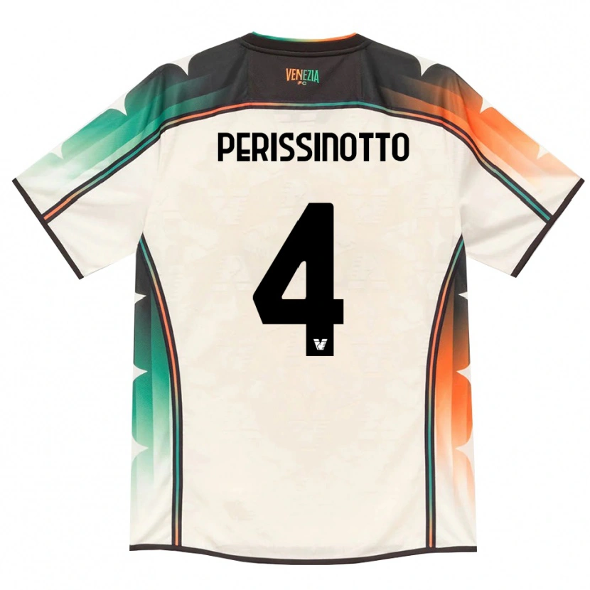 Danxen Kinderen Nicolò Perissinotto #4 Oldlace Oranje Groen Uitshirt Uittenue 2026/27 T-Shirt
