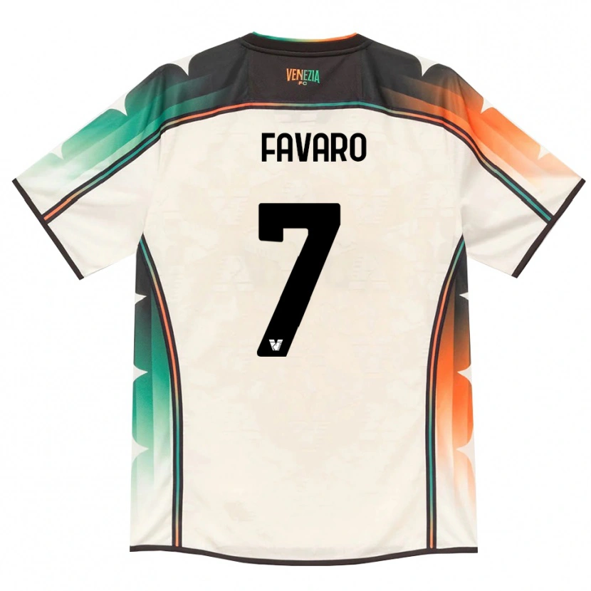 Danxen Kinderen Federico Favaro #7 Oldlace Oranje Groen Uitshirt Uittenue 2026/27 T-Shirt