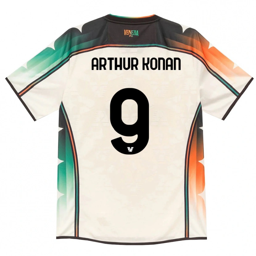 Danxen Kinderen Demoye Arthur Konan #9 Oldlace Oranje Groen Uitshirt Uittenue 2026/27 T-Shirt