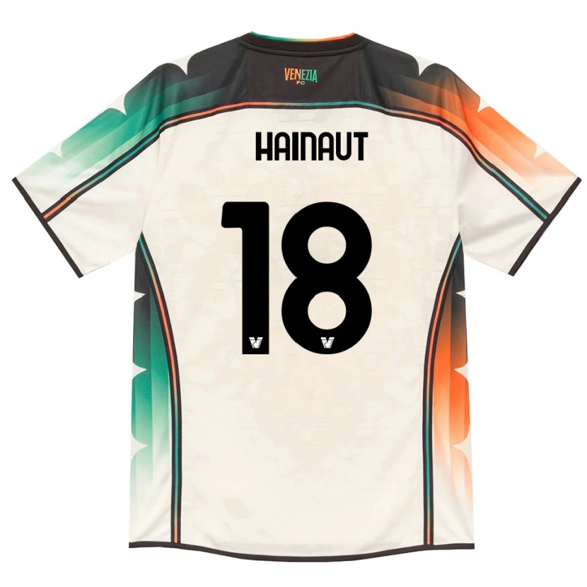 Danxen Kinderen Antoine Hainaut #18 Oldlace Oranje Groen Uitshirt Uittenue 2026/27 T-Shirt