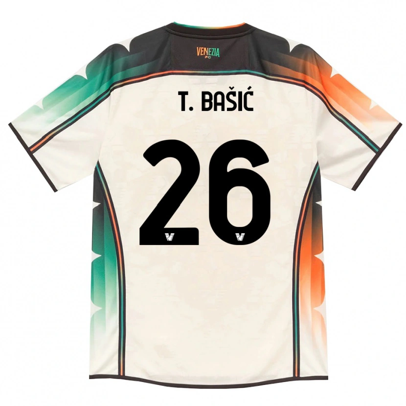 Danxen Kinderen Toma Bašić #26 Oldlace Oranje Groen Uitshirt Uittenue 2026/27 T-Shirt