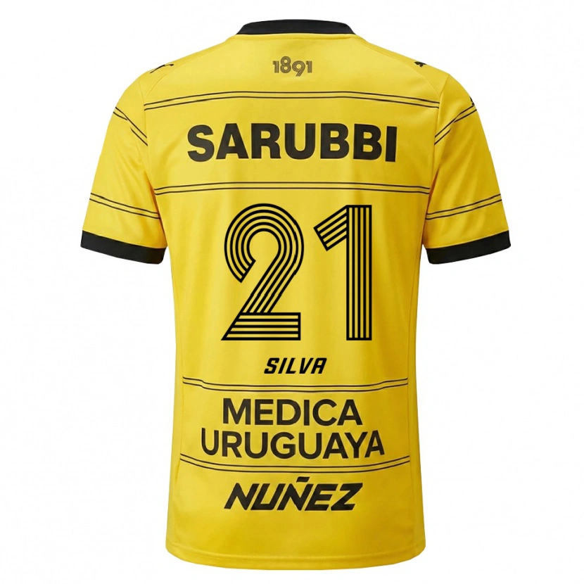 Danxen Kinderen Gastón Silva #21 Geel Zwart Uitshirt Uittenue 2026/27 T-Shirt