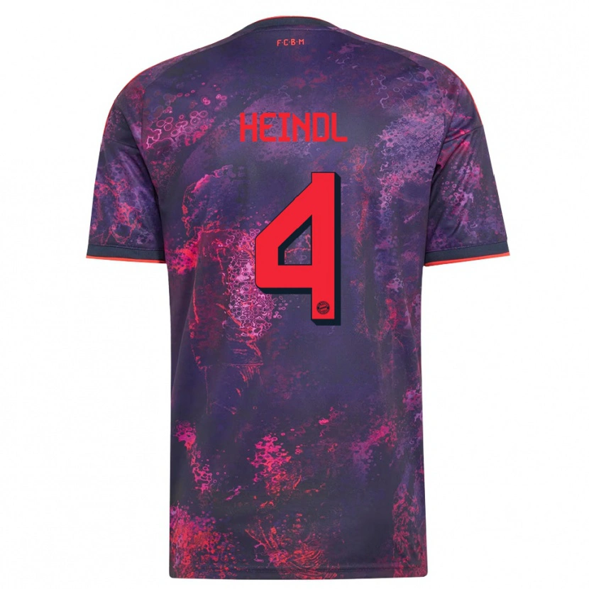 Danxen Kinderen David Heindl #4 Paars Rood Thuisshirt Derde Tenue 2026/27 T-Shirt