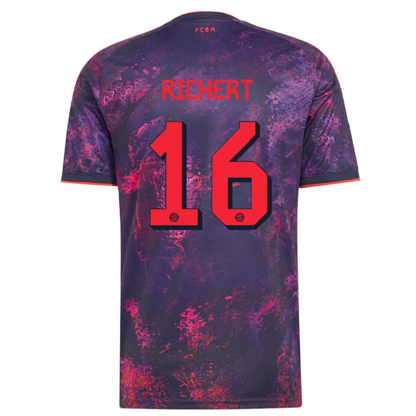 Danxen Kinderen Leonhard Richert #16 Paars Rood Thuisshirt Derde Tenue 2026/27 T-Shirt