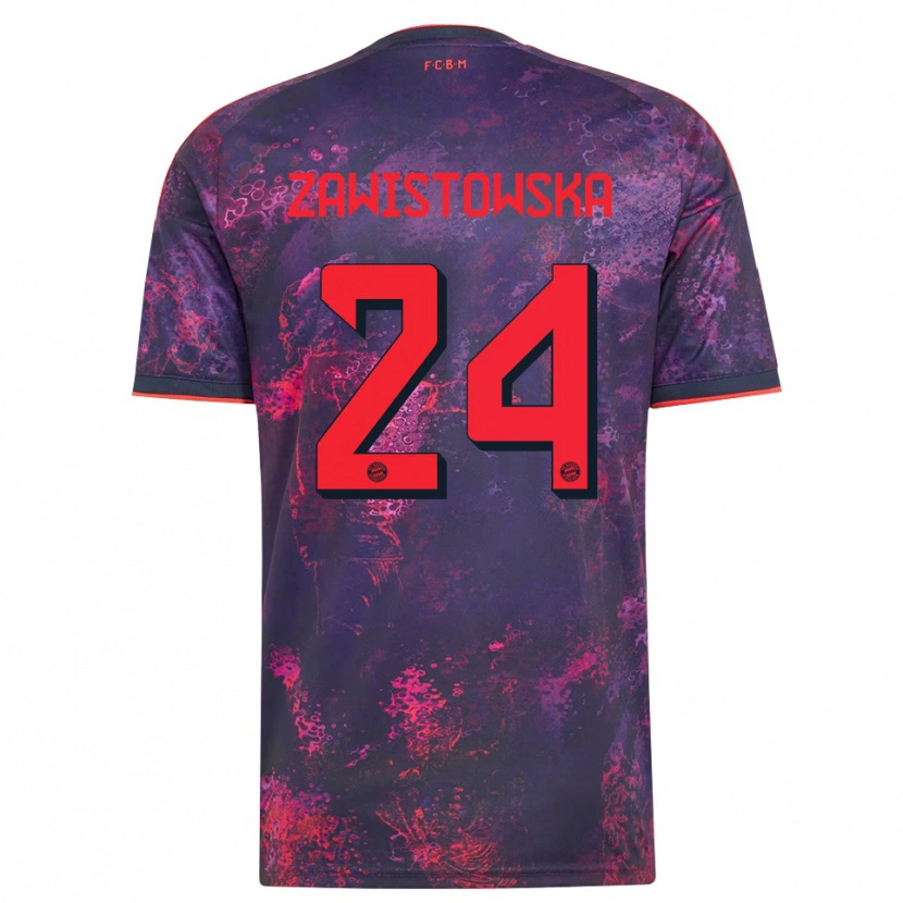 Danxen Kinderen Weronika Zawistowska #24 Paars Rood Thuisshirt Derde Tenue 2026/27 T-Shirt
