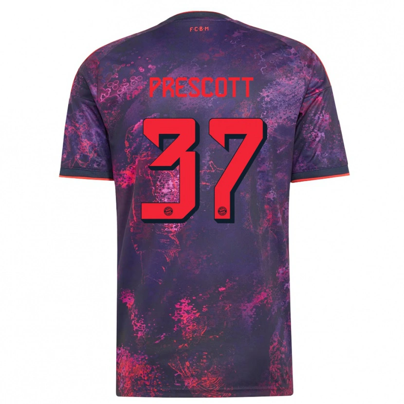 Danxen Kinderen Leonard Prescott #37 Paars Rood Thuisshirt Derde Tenue 2026/27 T-Shirt