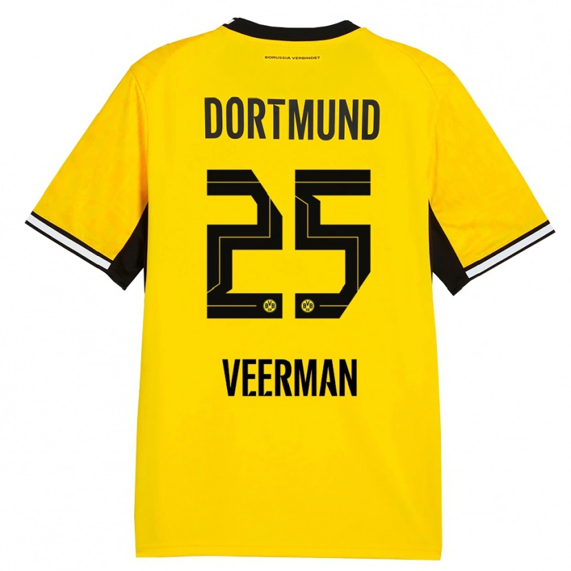 Danxen Heren Joey Veerman #25 Geel Zwart Wit Thuisshirt Thuistenue 2026/27 T-Shirt